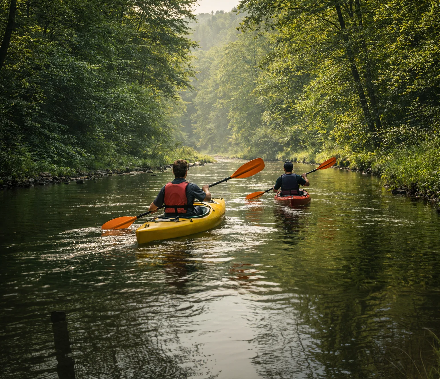 Kayak sur l'Amblève